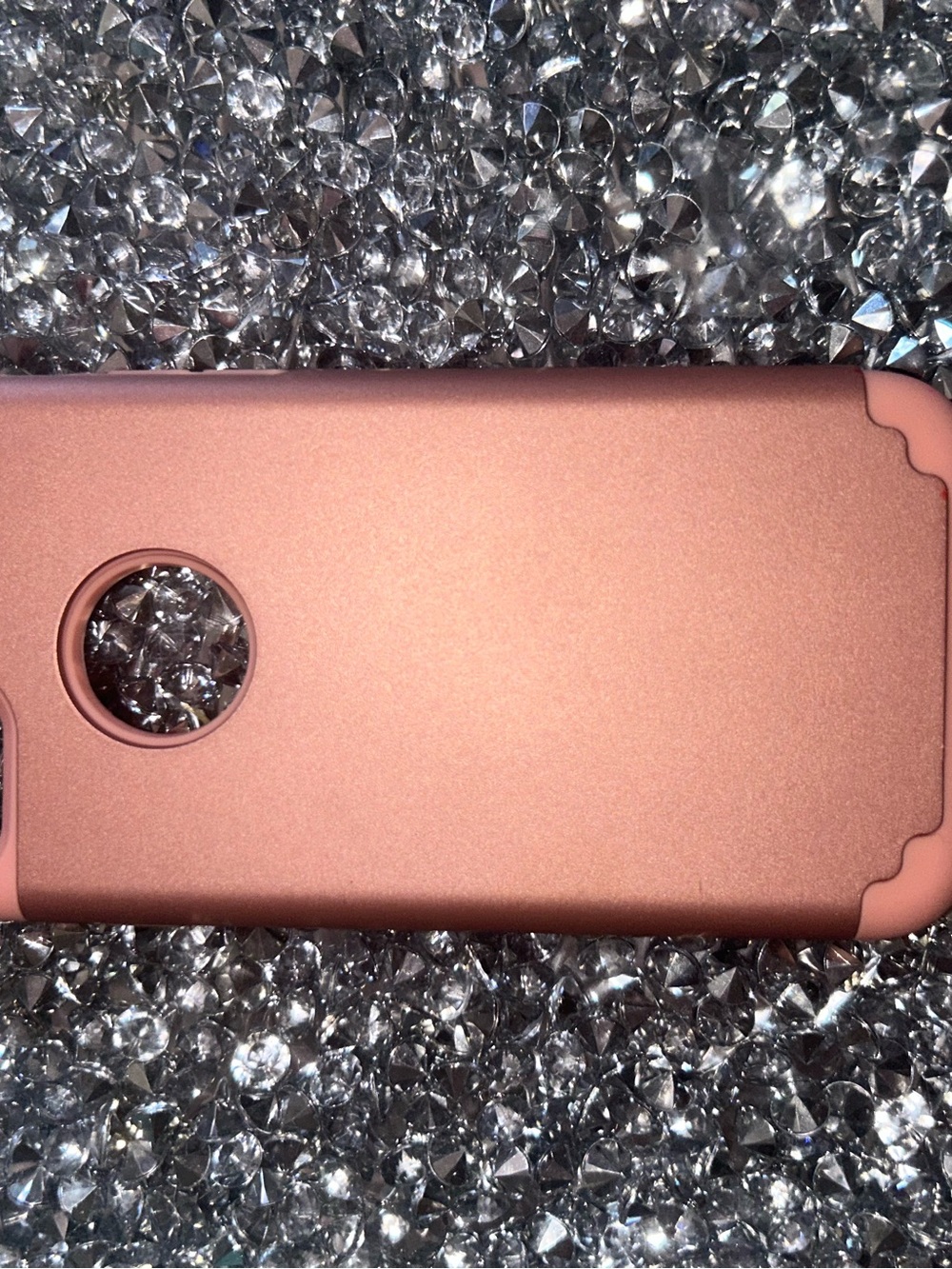 iPhone 5/6/7/8/SE Rose Gold Protective Phone Case with Camera Cutout